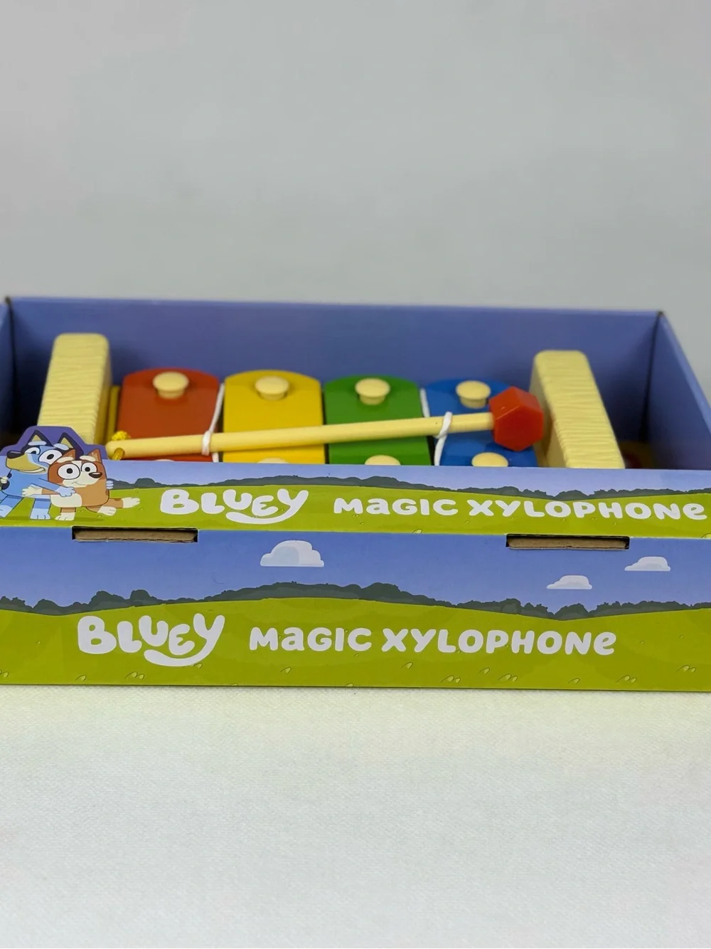 Bluey Magic Xylophone Wooden Toy 4 Keys 1 Mallet Kidz Toyz BBC Studios NIB